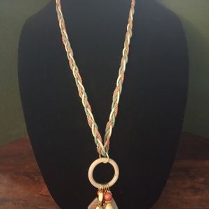 Vintage Braided and Beaded Necklace